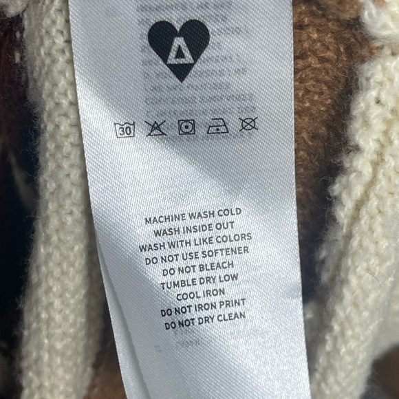 Aelfric Eden | Chunky Knit Striped Oversized Crewneck Grandpa Sweater Neutral - Picture 5 of 9